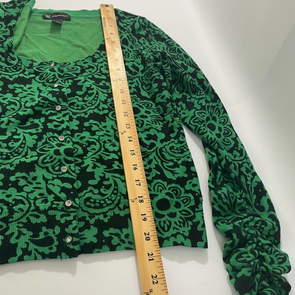 INC International Concepts Cropped Knit Scoop Neck Button Up Cardigan, L - Picture 9 of 9